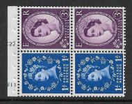 SB50 Wilding booklet pane Crown Left Cyl F13 K22 perf type I UNMOUNTED MNT