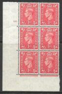 1d Pale scarlet 181 No Dot cylinder block perf 5(E I) UNMOUNTED MINT MNH