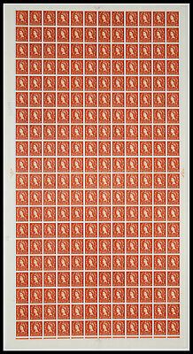 ½d Wilding Violet 9.5mm Full Sheet Cyl 27 No Dot UNMOUNTED MINT MNH