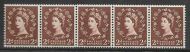 S36h 2d Wilding Tudor with variety - Retouched left 2 UNMOUNTED MINT