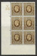 1934 1 - Photogravure Control Y36 4 No Dot perf type 5 UNMOUNTED MINT