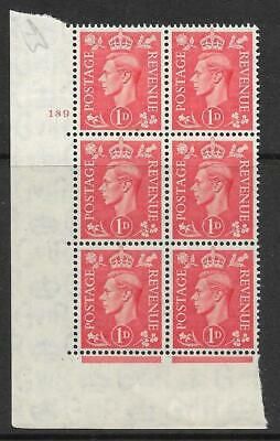 1d Pale scarlet 189 No Dot cylinder block perf 5 UNMOUNTED MINT MNH