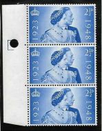 Sg 493a 1948 Silver Wedding with listed variety spot on shoulder UNMOUNTED MINT