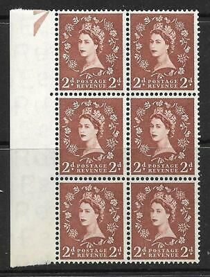S38m 2d Wilding with listed variety - double trumpet Flaw UNMOUNTED MINT