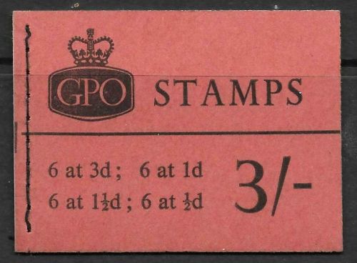 M39p 3 - Wilding GPO booklet -  Dated Oct 61 with Blue Phos Panes UNMOUNTED MINT