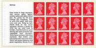 UB17a(ae) Cooks Booklet pane with Spot over Eye flaw UNMOUNTED MINT MNH