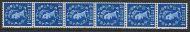 S18 1d Wilding Graphite single band coil strip UNMOUNTED MINT MNH