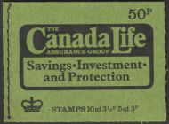 DT14 March 1974 Canada Life 50p Stitched Booklet - complete