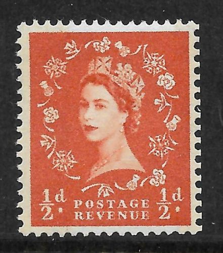 Sg S11a ½d Wilding Blue Phos on White sideways Left UNMOUNTED MINT
