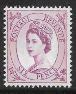 Sg S112 6d Wilding Violet 8mm upright UNMOUNTED MINT