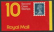 GK2 1988 10 x 2nd Window round tab Code R Barcode Booklet - No Cylinder
