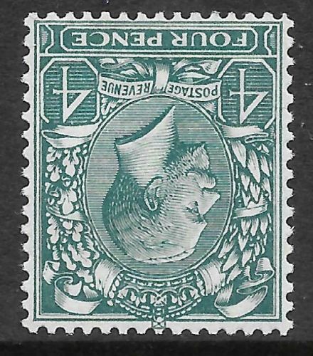 Sg 379wk 4d Royal Cypher with Watermark Inverted  Reversed UNMOUNTED MINT MNH