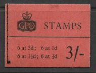 M15 3/- Oct 59' Wilding GPO Booklet complete with all panes MNH