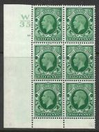 1934 ½d Photogravure cyl blk W35 13 No Dot UNMOUNTED MINT MNH