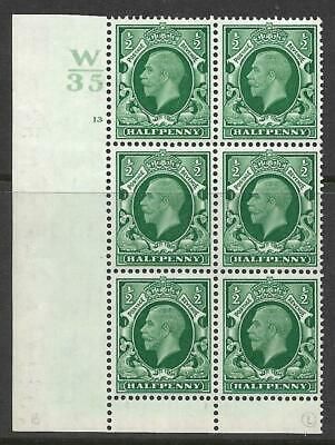 1934 ½d Photogravure cyl blk W35 13 No Dot UNMOUNTED MINT MNH