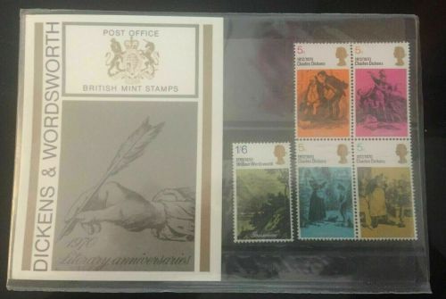 1970 GB Dickens  Wordsworth Presentation pack UNMOUNTED MINT