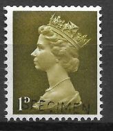 Sg 724s 1d Pre-decimal Machin with SPECIMEN overprint UNMOUNTED MINT