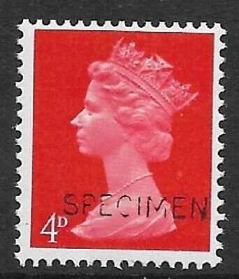 Sg 733s 4d Pre-decimal Machin 1CB - SPECIMEN overprint single UNMOUNTED MINT