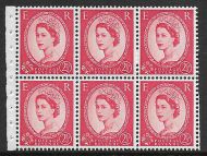 SB89 Wilding booklet pane Blue Phos on white perf type I UNMOUNTED MNT MNH