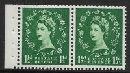 SB64 1½d Wilding booklet pane Edward perf type E UNMOUNTED MNT MNH