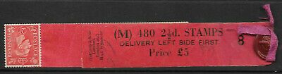 Sg 507 2½d GVI Colour change sideways Delivery Coil leader M8 UNMOUNTED MINT