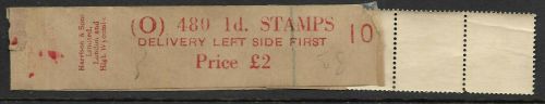 Sg 486 1d GVI Pale Red horizontal Delivery Coil leader O10 UNMOUNTED MINT