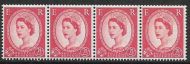 S56d Sideways Wilding M C on White type I Coil strip UNMOUNTED MINT