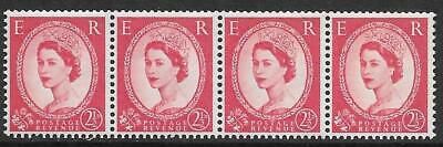 S56d Sideways Wilding M C on White type I Coil strip UNMOUNTED MINT