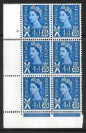 Sg XS11 4d Scotland 2 x 9.5mm Violet Cyl 2 Dot perf FL(P E) UNMOUNTED MINT