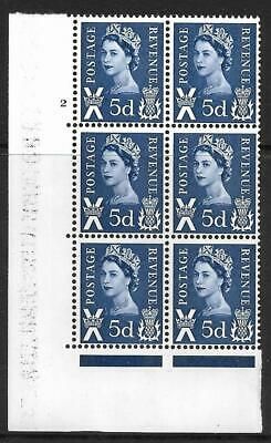 Sg XS15 5d Scotland 2 x 9.5mm Violet Cyl 2 No Dot perf A(E I) UNMOUNTED MINT