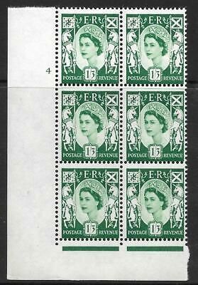 Sg XS23b Variety 9d Scotland Cream Cyl 4 No Dot perf F L(I E) UNMOUNTED MINT
