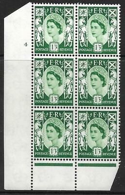 Sg XS23b Variety 9d Scotland Cream Cyl 4 No Dot perf B(I P) UNMOUNTED MINT