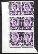 Sg XW4 3d Wales 1CB Cyl 3 No Dot perf F L(I E) UNMOUNTED MINT