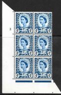 Sg XW7d 4d Wales 2 x 9.5mm Cyl 2 No Dot perf A(E I) UNMOUNTED MINT