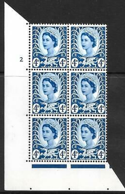Sg XW7d 4d Wales 2 x 9.5mm Cyl 2 No Dot perf A(E I) UNMOUNTED MINT