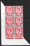 Sg XW9 4d Wales 1CB Cyl 2 Dot perf A(E/I) UNMOUNTED MINT