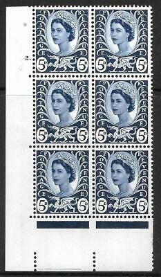Sg XW10 5d Wales 2 x 9.5mm Cyl 2 Dot perf A(E I) UNMOUNTED MINT
