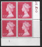 1970 Sg 829 10p Decimal Machin Cylinder 6 UNMOUNTED MINT