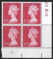 1970 Sg 829 10p Decimal Machin Cylinder 12 UNMOUNTED MINT