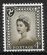 Sg XM9a 4d Isle of Man Variety - missing phosphor UNMOUNTED MINT