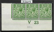 N14(-) unlisted ½d Deep Yellow Green Control V23 with cert UNMOUNTED MINT