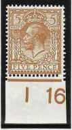 N25(3) 5d (deeper shade) Yellow Brown Royal Cypher - I16 Imperf UNMOUNTED MINT