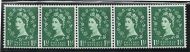 S29 1½d Multi Crowns on White coil horizontal strip UNMOUNTED MINT