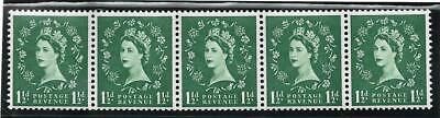 S29 1½d Multi Crowns on White coil horizontal strip UNMOUNTED MINT