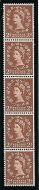 S39 Vertical Wilding 57 Graphite Coil strip UNMOUNTED MINT MNH
