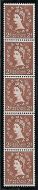 S49 2d Vertical Wilding Violet 9.5mm coil strip UNMOUNTED MINT MNH