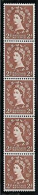 S49 2d Vertical Wilding Violet 9.5mm coil strip UNMOUNTED MINT  MNH