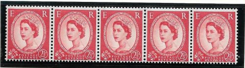 S54 Sideways Wilding Graphite Coil strip UNMOUNTED MINT
