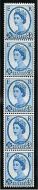 S85 4d Wilding - Vertical Coil strip of 5 UNMOUNTED MINT
