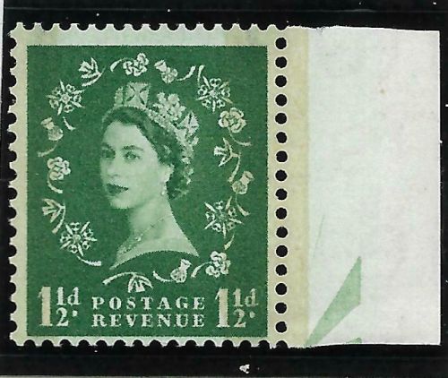 Sg 601a 1½d Wilding Phos graphite Narrow Band Right single UNMOUNTED MINT